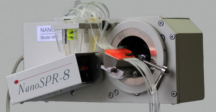 NanoSPR8 481 – Eight Channel Electrochemical Surface Plasmon Resonance Spectrometer