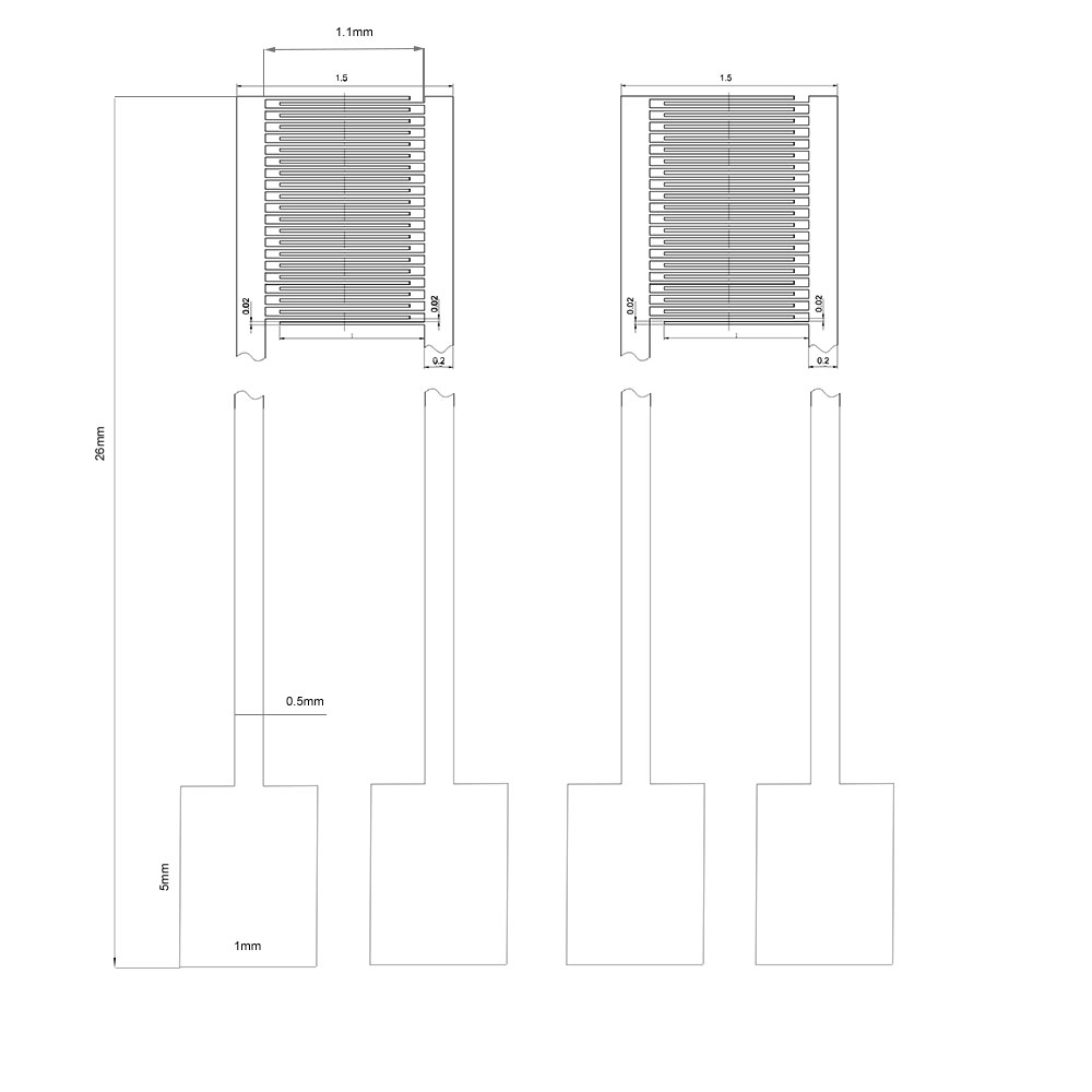 interdigitated electrode cad design